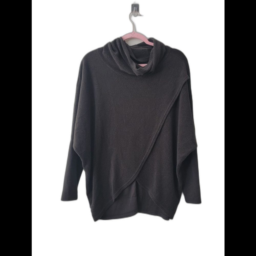 Cozy Casual Draped Cowl-Neck Sweater